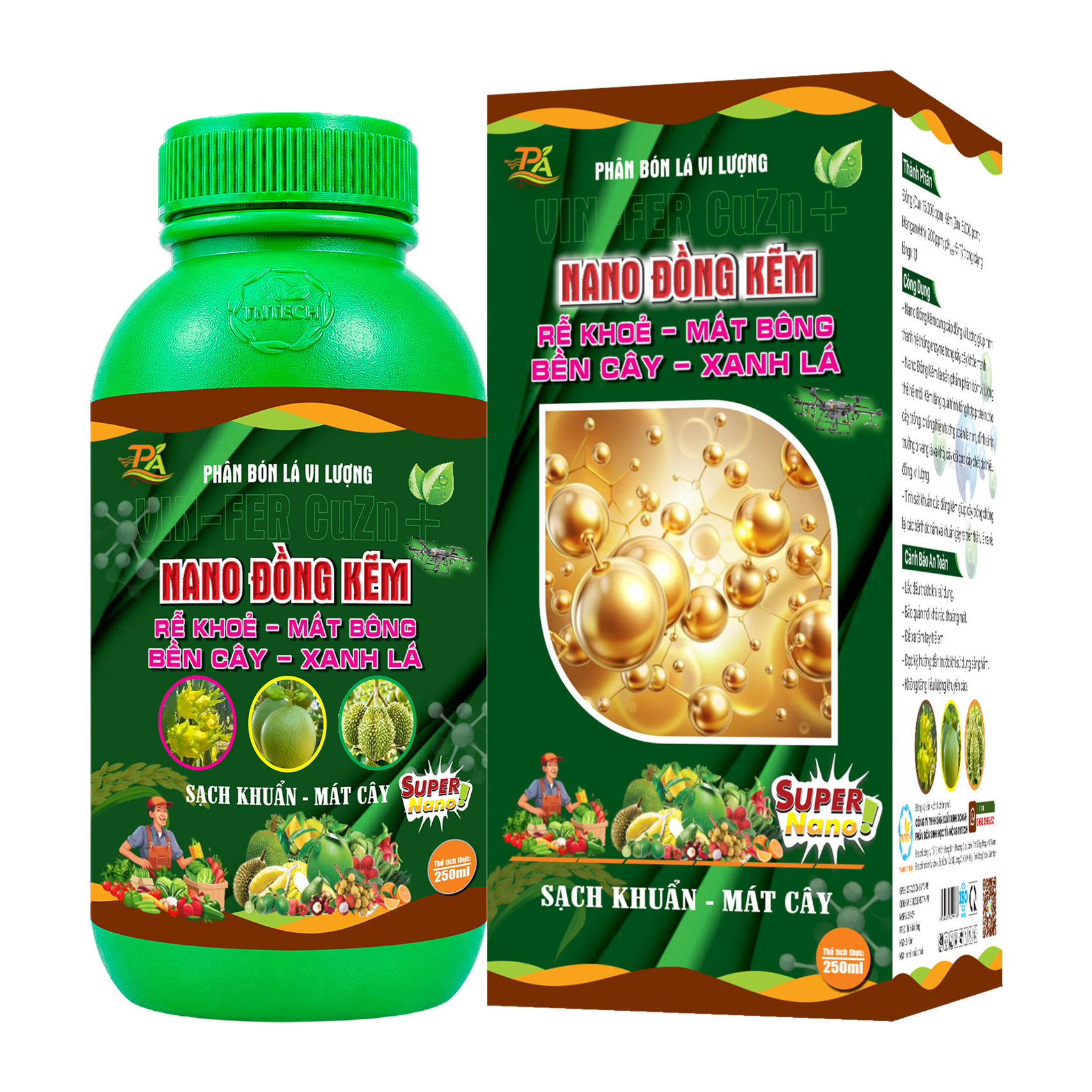 NANO ĐỒNG KẼM- SẠCH KHUẨN - MÁT CÂY